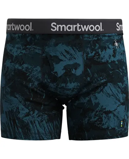 Smartwool bokserki męskie Merino Print Boxer Brief - Twilight Blue Mountain, Rozmiar: M