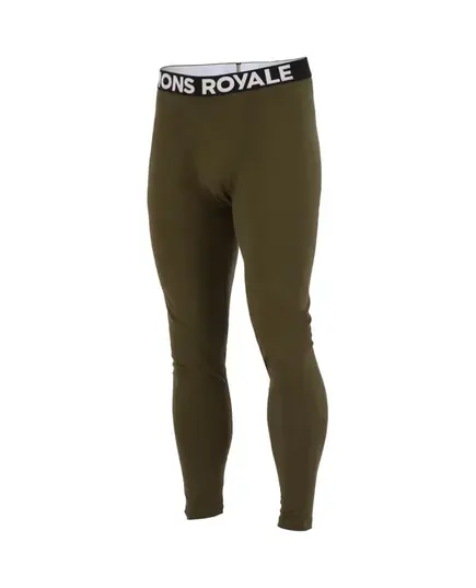 Mons Royale legginsy męskie Cascade Merino Base Layer Legging - Dark Olive, Kolor: oliwkowy, Rozmiar: M