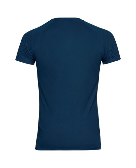 ODLO Koszulka tech. męska BL TOP crew neck s/s ACTIVE F-DRY LIGHT niebieska, Kolor: granatowy, Rozmiar: XL