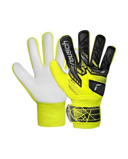 REUSCH rękawice bramkarskie Attrakt Starter Solid Junior, Kolor: żółty, Rozmiar: 8