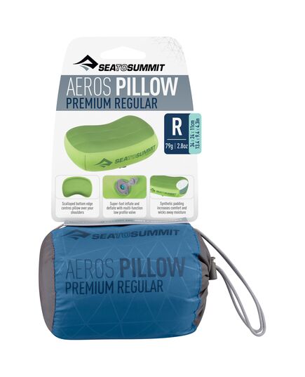 Poduszka SEA TO SUMMIT Aeros Premium Pillow Traveller niebieska, Kolor: niebieski, Rozmiar: 39x29cm