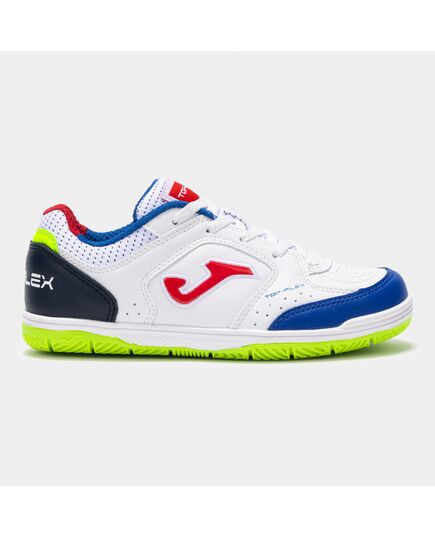 JOMA buty dziecięce piłkarskie halówki TPJS2502IN TOP FLEX białe, Kolor: biały, Rozmiar: 34
