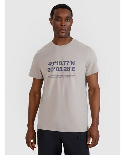 4F t-shirt bawełniany koszulka męska 4FWSS25TTSHM2209 szary, Kolor: szary, Rozmiar: XXL