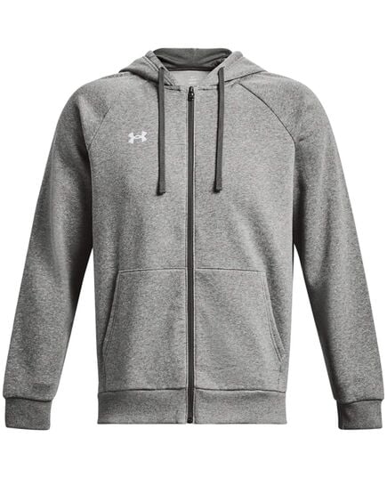 UNDER ARMOUR bluza dresowa męska rozpinana Rival Fleece FZ szara, Kolor: szary, Rozmiar: S