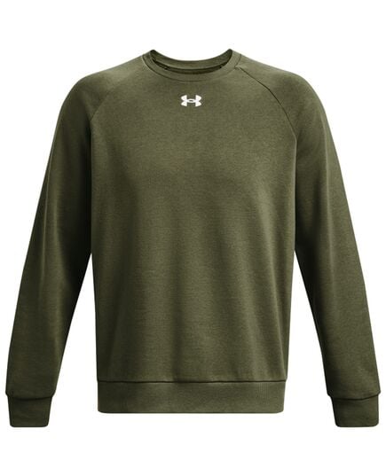 UNDER ARMOUR bluza dresowa męska Rival Fleece Crew zielona, Kolor: zielony, Rozmiar: XL