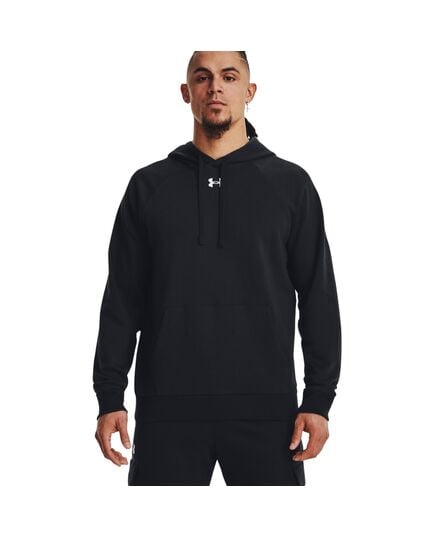 UNDER ARMOUR bluza dresowa męska z kapturem Rival Fleece czarna, Kolor: czarny, Rozmiar: S