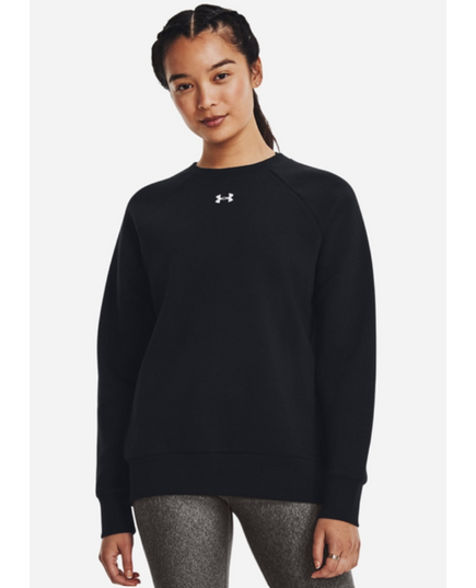 UNDER ARMOUR bluza damska dresowa  Rival Fleece Crew czarna, Kolor: czarny, Rozmiar: XS