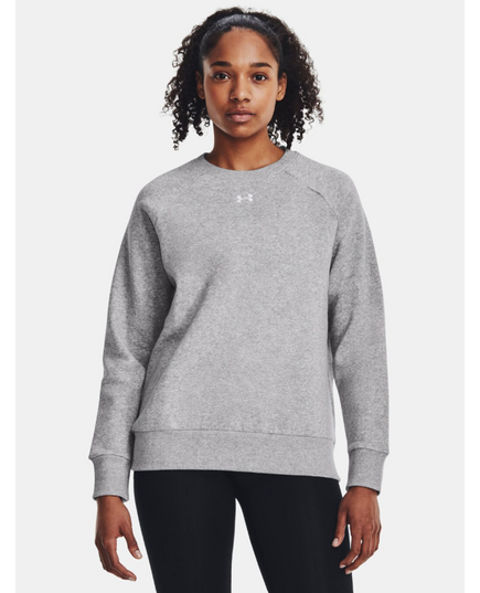 UNDER ARMOUR bluza damska dresowa  Rival Fleece Crew szara, Kolor: szary, Rozmiar: M