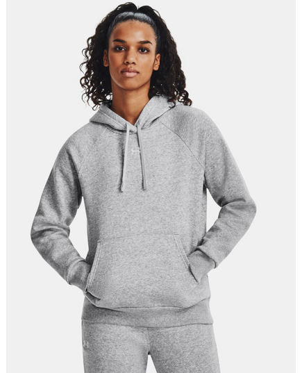 UNDER ARMOUR bluza dresowa damska z kapturem Rival Fleece szara, Kolor: szary, Rozmiar: M