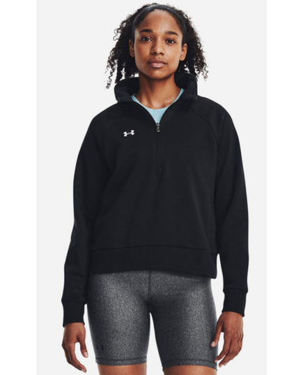 UNDER ARMOUR bluza dresowa damska z kapturem rozpinana Rival Fleece HZ czarna, Kolor: czarny, Rozmiar: S