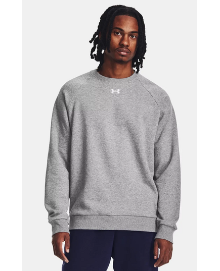 UNDER ARMOUR bluza dresowa męska Rival Fleece Crew szara, Kolor: szary, Rozmiar: L