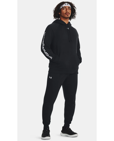UNDER ARMOUR dres treningowy męski bluza i spodnie Rival Fleece czarny, Kolor: czarny, Rozmiar: S
