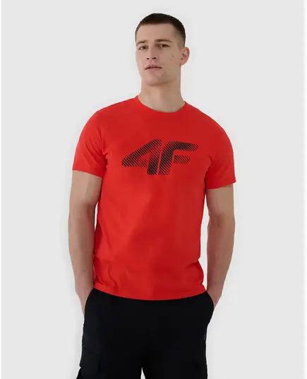 4F t-shirt męski koszulka bawełniana 4FWMM00TTSHM2257 czerwony, Kolor: czerwony, Rozmiar: S