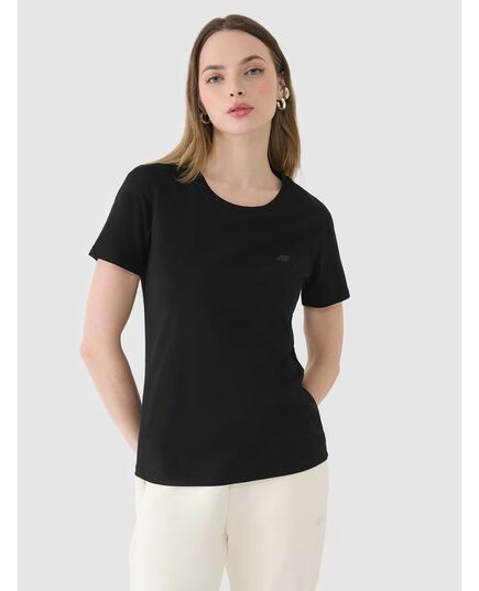 4F t-shirt damski bawełniany koszulka 4FWMM00TTSHF2356 czarna, Kolor: czarny, Rozmiar: M