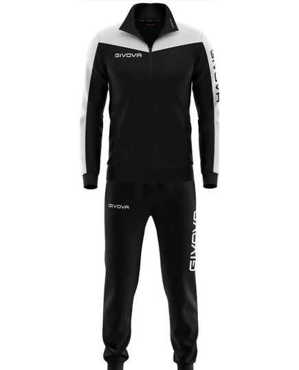 GIVOVA dres męski komplet spodnie i bluza TR036 czarny, Kolor: czarny, Rozmiar: L