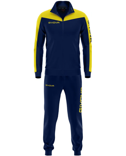 GIVOVA dres męski komplet spodnie i bluza TR036 niebieski, Kolor: niebieski, Rozmiar: 2XL