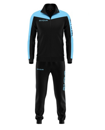 GIVOVA dres męski komplet spodnie i bluza TR036 czarny, Kolor: czarny, Rozmiar: M