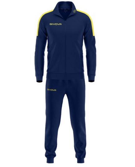 GIVOVA dres męski komplet spodnie i bluza TR033 żółty, Kolor: żółty, Rozmiar: 3XL