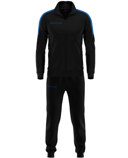 GIVOVA dres męski komplet spodnie i bluza TR033 czarny, Kolor: czarny, Rozmiar: 3XL