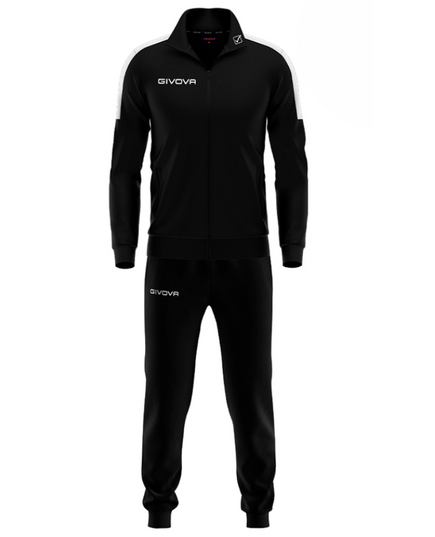GIVOVA dres męski komplet spodnie i bluza TR033 czarny, Kolor: czarny, Rozmiar: L