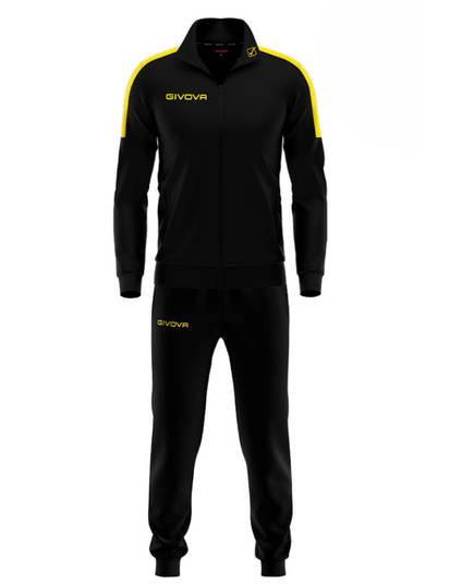 GIVOVA dres męski komplet spodnie i bluza TR033 czarny, Kolor: czarny, Rozmiar: 3XL