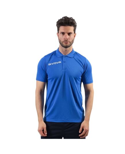 GIVOVA koszulka polo sportowa męska PK01 niebieska, Kolor: niebieski, Rozmiar: XL