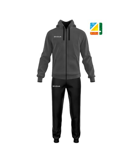 GIVOVA komplet dresowy męski bluza i spodnie TT014 szary/czarny, Kolor: szary, Rozmiar: XL
