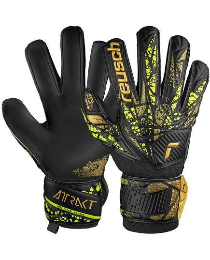 Rękawice bramkarskie REUSCH Attrakt Infinity Finger Support, Kolor: czarny, Rozmiar: 8