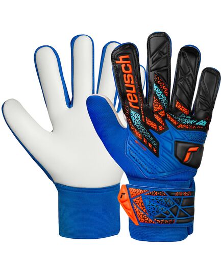REUSCH rękawice bramkarskie Attrakt Starter Solid Junior niebieskie, Kolor: niebieski, Rozmiar: 4.5