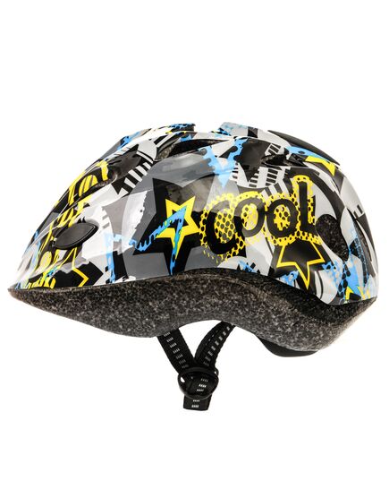 Meteor Kask dziecięcy HB6-5 Cool star, Kolor: czarny, Rozmiar: 52-56