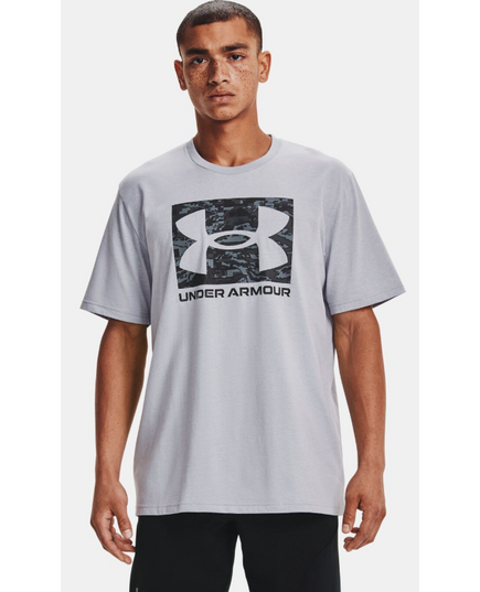 UNDER ARMOUR koszulka męska t-shirt sporotwy ABC CAMO BOXED LOGO szara, Kolor: szary, Rozmiar: M