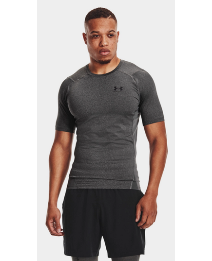 UNDER ARMOUR koszulka na siłowinię męska UA HG Comp ciemnoszary, Kolor: czarny, Rozmiar: S