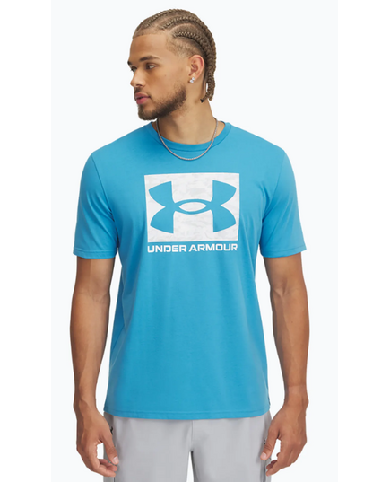 UNDER ARMOUR t-shirt męski koszulka treningowa UA ABC CAMO BOXED LOGO niebieska, Kolor: niebieski, Rozmiar: XXL