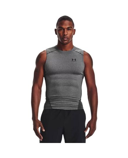 UNDER ARMOUR koszulka na siłowinię męska UA HG Comp SS szara, Kolor: szary, Rozmiar: XXL