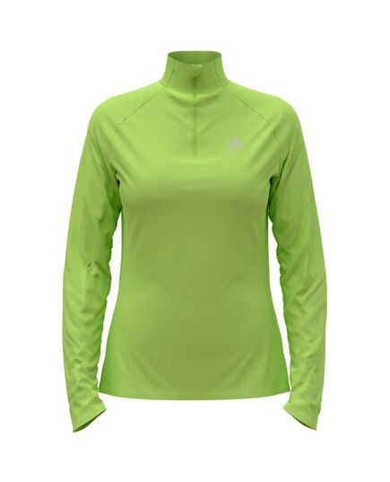ODLO Bluza techniczna damska Mid layer ESSENTIAL 1/2 ZIP zielona, Kolor: zielony, Rozmiar: M