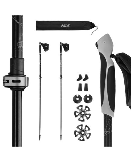 NILS CAMP kije nordic walking z włókna węglowego 125cm NW8613