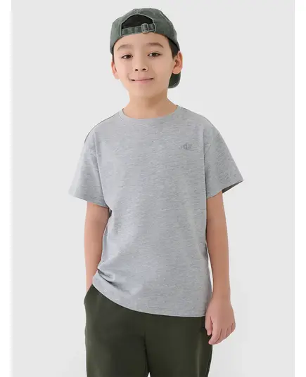 4F koszulka bawełniana t-shirt dla chłopca 4FJWMM00TTSHM2330 szara, Kolor: szary, Rozmiar: 128