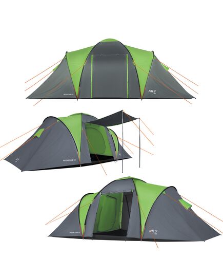 NILS CAMP namiot turystyczny 4 osobowy NC6431 HIGHLAND, Kolor: zielony