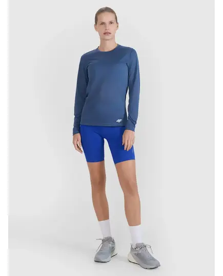 4F krótkie legginsy damskie sportowe 4FWSS25TFSTF027 niebieskie, Kolor: niebieski, Rozmiar: M