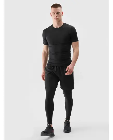 4F legginsy sportowe męskie spodnie 4FWSS25TFTIM338 czarne, Kolor: czarny, Rozmiar: M