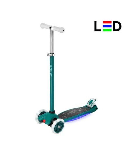 NILS EXTREME hulajnoga trójkołowa świecąca LED HLB1310 zielona, Kolor: zielony, Rozmiar: one size