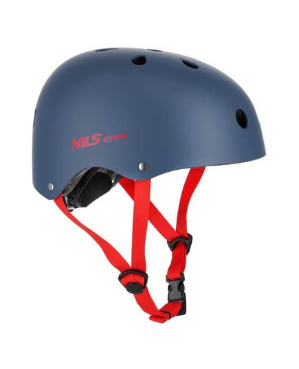 NILS EXTREME kask skatingowy orzeszek MTW001 szary/czerwony, Kolor: czerwony, Rozmiar: L