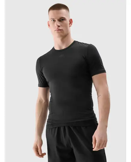 4F koszulka męska t-shirt treningowa 4FWSS25TFTSM1345 czarna, Kolor: czarny, Rozmiar: XL