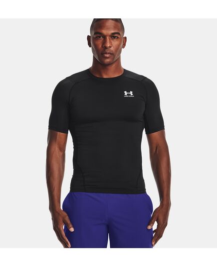 UNDER ARMOUR koszulka treningowa męska t-shirt HG Armour Comp SS czarna, Kolor: czarny, Rozmiar: S