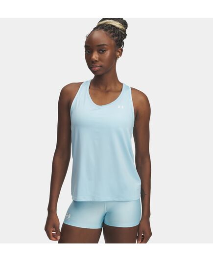 UNDER ARMOUR koszulka top damski bezrękawnik Tech Knockout Tank zielona, Kolor: zielony, Rozmiar: XS