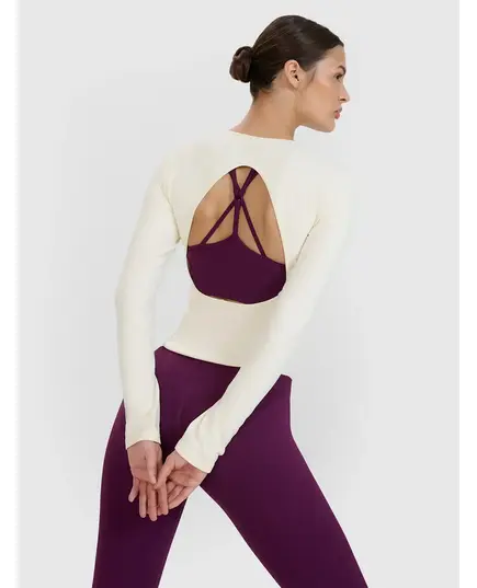 4F koszulka z długim rękawem longsleeve do ćwiczeń 4FWSS25TFLOF403 biała, Kolor: biały, Rozmiar: XS/S