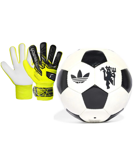 ZESTAW piłka nożna ADIDAS + rękawice bramkarskie REUSCH 2w1