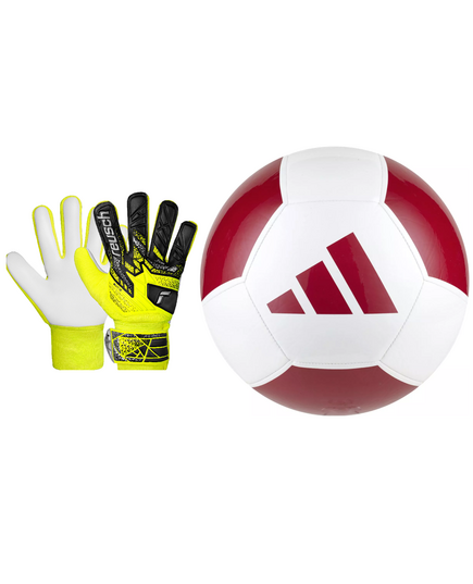 ZESTAW piłka nożna ADIDAS + rękawice bramkarskie REUSCH 2w1