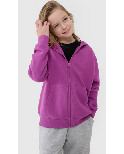 4F bluza rozpinana dla dziewczynki 4FJWSS25TSWSF1853 fioletowa, Kolor: fioletowy, Rozmiar: 164