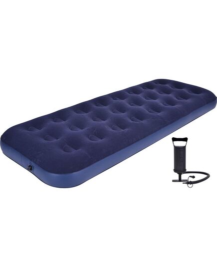 MATERAC FLOKOWANY 1-OSOBOWY 191x73x22CM Z POMPKĄ 2W1 24040